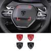 Metal Car Steeling Wheel Emblem Logo Badge for 408 407 308 207 307 206 107 GT 2008 3008 4008 5008 508 507 Accessories