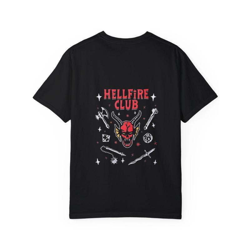 Hellfire Club T Shirt White Red Skull and Symbols Print for Casual Wear