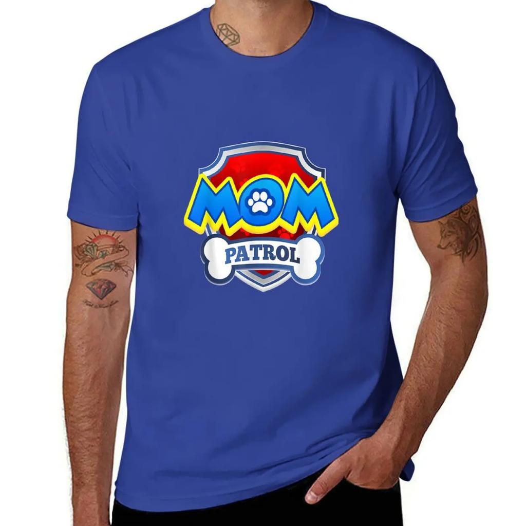 Funny Mom Patrol Funny Dog Mom Birthday Party TShirt blacks oversized graphic tee mens tall t shirts