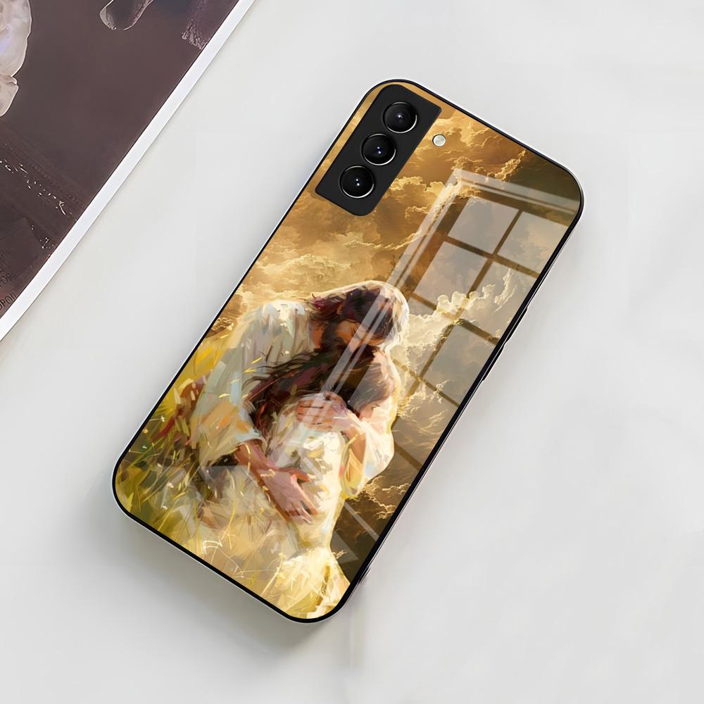 Религиозный чехол для телефона Иисус Христианский для Samsung A56 A36 A26 A16 A15 A25 A35 A55 A14 A34 A24 A54 Стеклянный чехол Samsung A53
