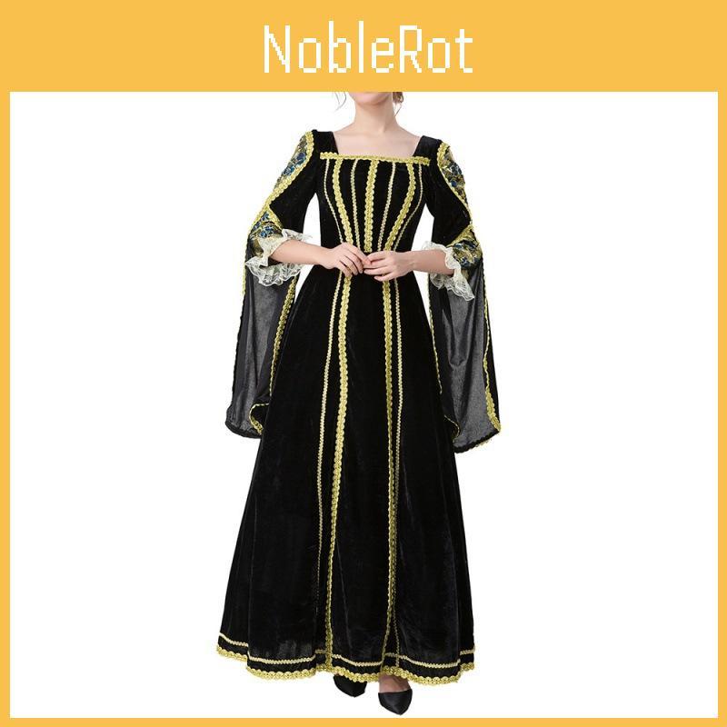 Classic Black Adult Queen Cape Gown For Halloween Cosplay And Gaming Character Dress