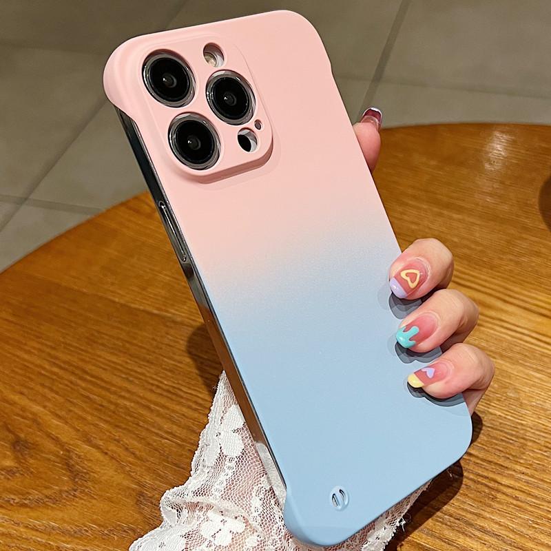 Applicable to iphone16 mobile phone case gradual change 14 borderless apple 13 matte 12promax hard case 11 new 15