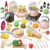 Funk Doggie Pretend Play Set, 68-Piece Set with Realistic Spray, Induction Cooktop, Double-Layer Steamer, Pressure Cooker, and Pot, Perfect for Preten