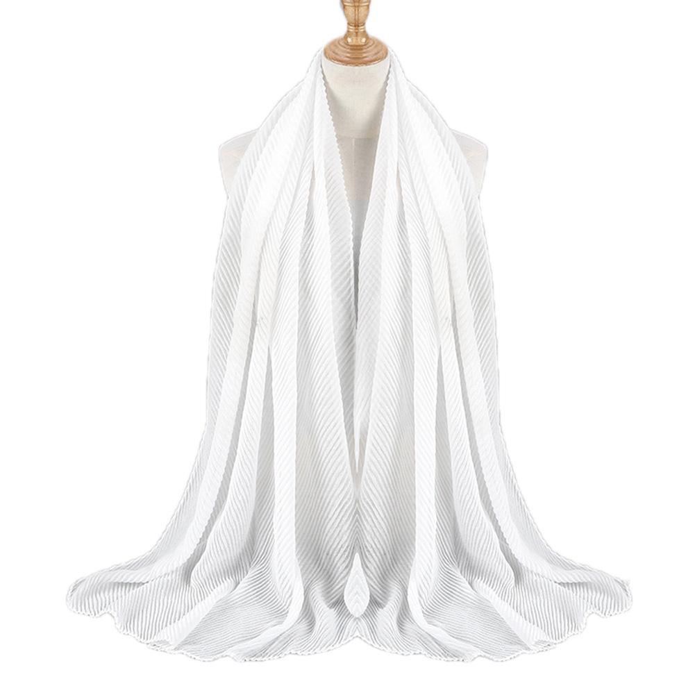 Twill Creased Wrinkle Scarf Cotton and Linen Muslim Headscarf Lady Hood Turban