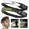 Induction LED COB Headlight Rechargeable Super Bright Work Light Motion Sensor Dimmable Head Lamp For Outdoor Camping Flashlight