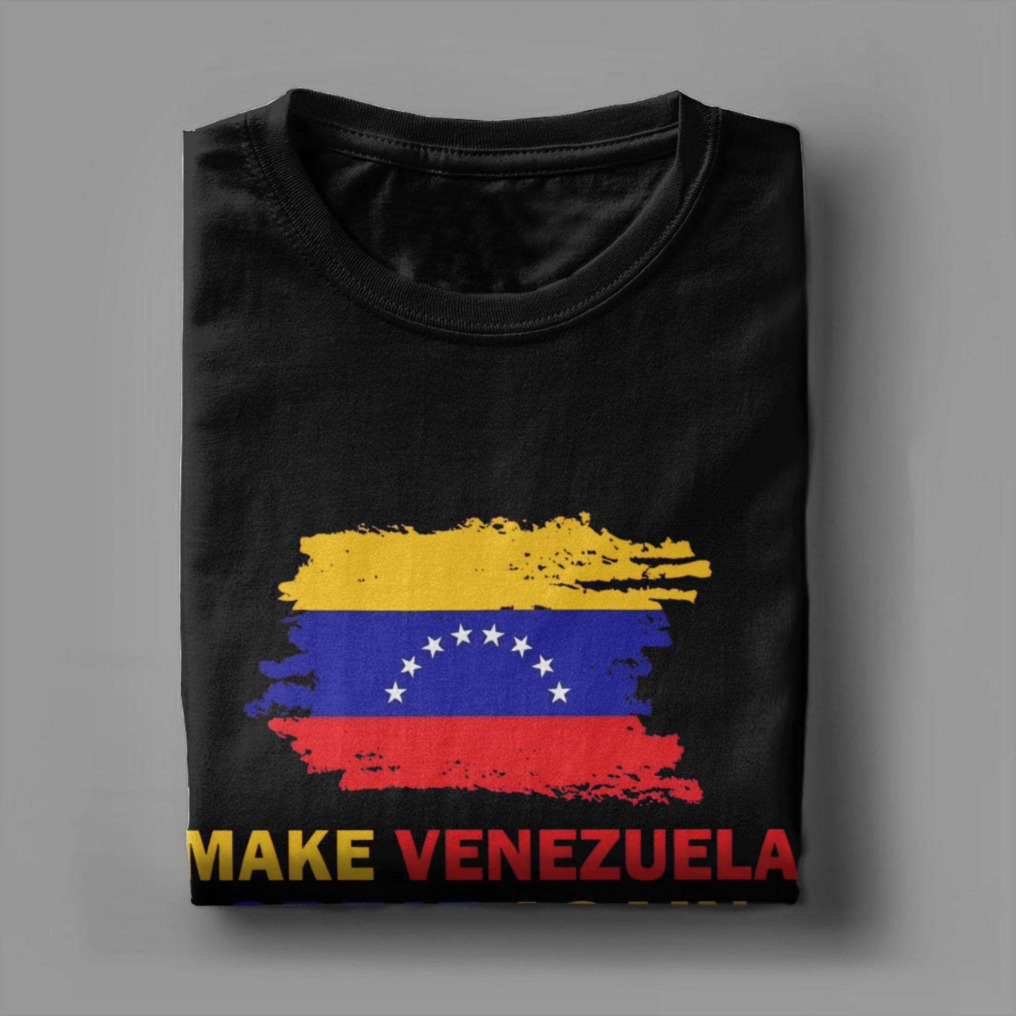 

Funny Make Venezuela Great Again T-Shirts Men Round Neck 100% Cotton T Shirt Short Sleeve Tees Gift Idea Clothes - Men s Sum... 5XL різнокольоровий