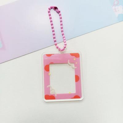 Acrylic Transparent Photocard Holder Photo Frame Key Chain Idol Photo Sleeves Star Chasing Pendant School Stationery