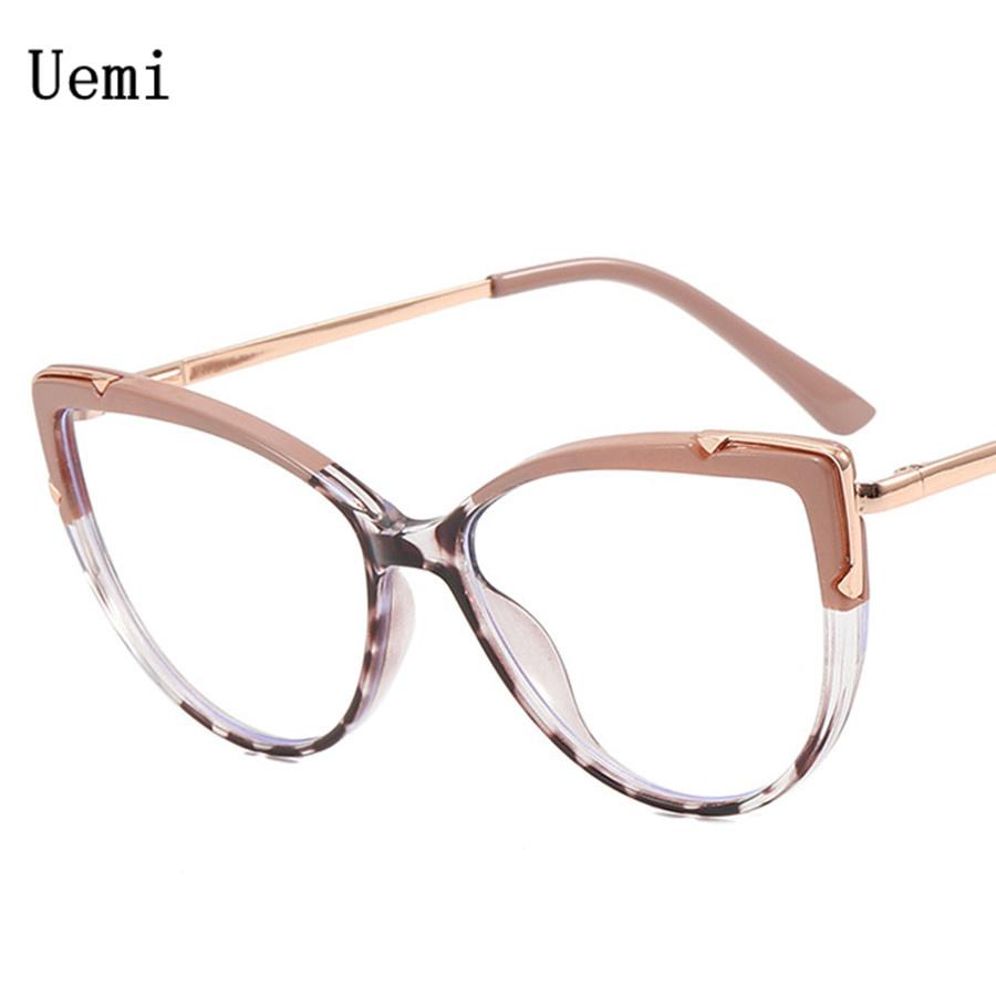 New Retro Fashion Anti Blue Light Cat Eye Glasses Frame For Women TR90 High Quality Clear Lens Reading Trending Eyeglassses