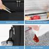 Capacità Borsa Termica Portatile con Tracolla, Borsa Porta Pranzo, Borsa Porta Pranzo Studentesca Impermeabile Ispessita