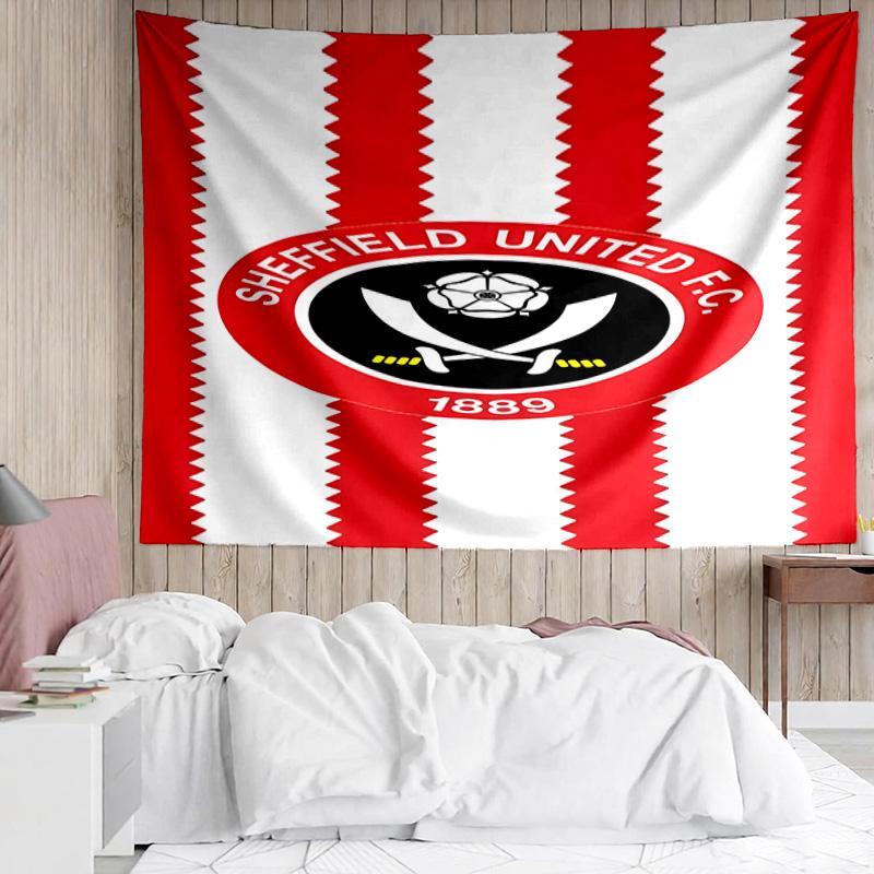 Sheffield United Fc Crest Tapestry, Unique Design Tapestry, Suitable for Bedroom,Livingroom, Playroom,Heartwarming Fan Holiday Gifts