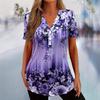 Floral Print T Shirt With 3d Digital Ink For Casual Women Summer Wear