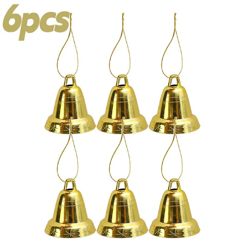 

6-120pcs Mini Gold Christmas Bells for Xmas Tree Bell Hanging Pendants DIY Crafts Home Party New Year Decor Ornaments Wholesale 3.1x2.9cm