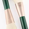 New 9 Dark Green Wooden Handle Makeup Brush Set, White Loose Hair Powder Brush Matte Mouth Tube Portable Makeup Brush