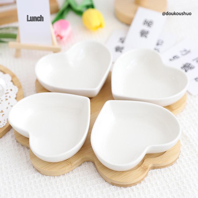 Christmas Plate & Bamboo Tray Photography Props for Kids' Meals