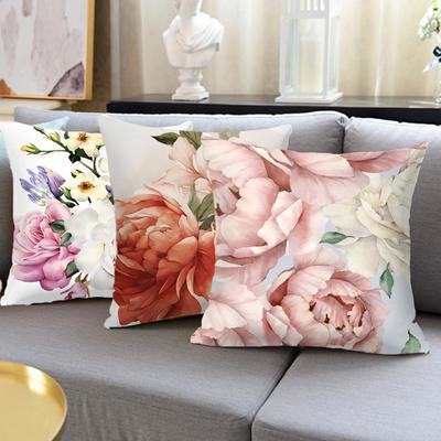 Pillow Cover Beauty Breathable Polyester Pillow Cover Comfortable Touch Rose Pattern Pillow Case Pillow Case for Office