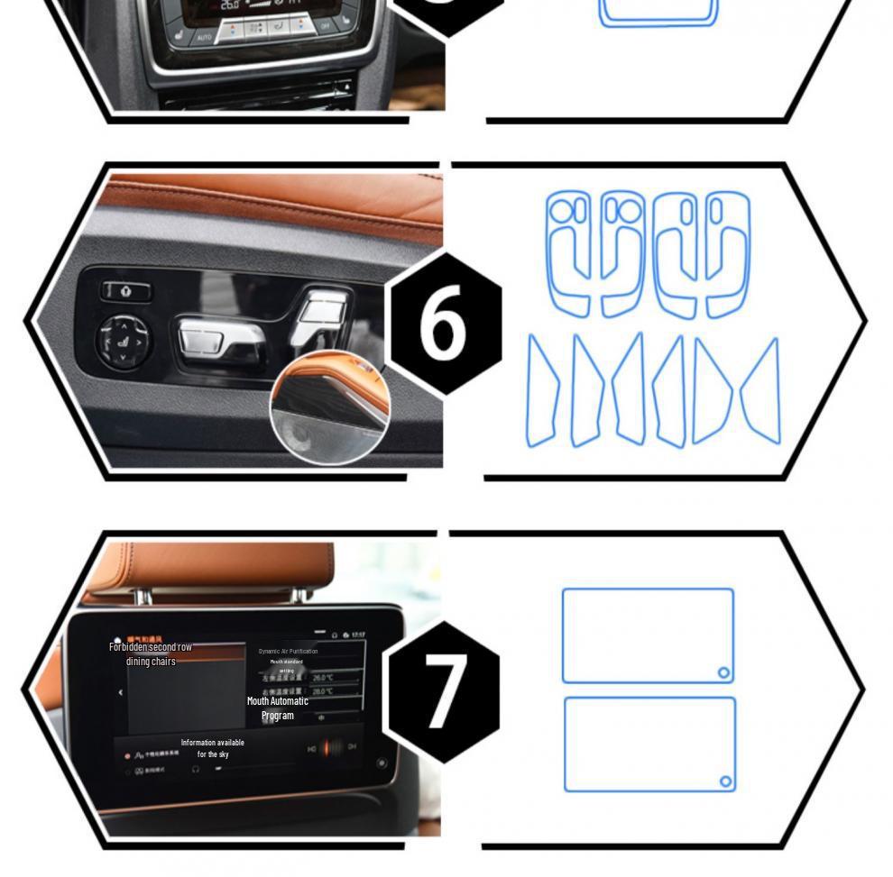 BMW X5/X7 Interior 25-Model TPU Screen & Console Film Protector