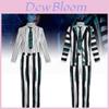 Outfit Cosplay a Strisce di Beetlejuice alla Moda Unisex Perfetto Per Esibizioni sul Palco