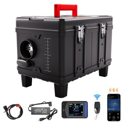 5-8 kW Dízel Fűtőberendezés, 12V/24V Minden egyben Dízel Levegőfűtés, Bluetooth APP Vezérléssel, Távirányítóval és Kijelzővel, CO Riasztóval