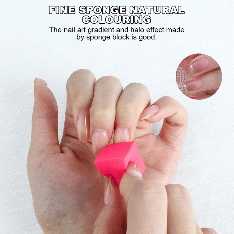 50Pcs/Bag Square Soft Sponges Gradient Nail Art Stamper Tools Color Fade Easy Transfer Stamping 1cm Mini Sponge Nail Art Tools