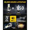 AUXITO D4S/D4R Light Bulbs Kit - 20000LM 35W 6500K, 500% Brighter, Fog Light Replacement, 2-Pack