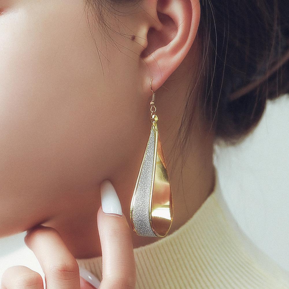 Trendy Silver Plated Teardrop Earrings - European & American Style