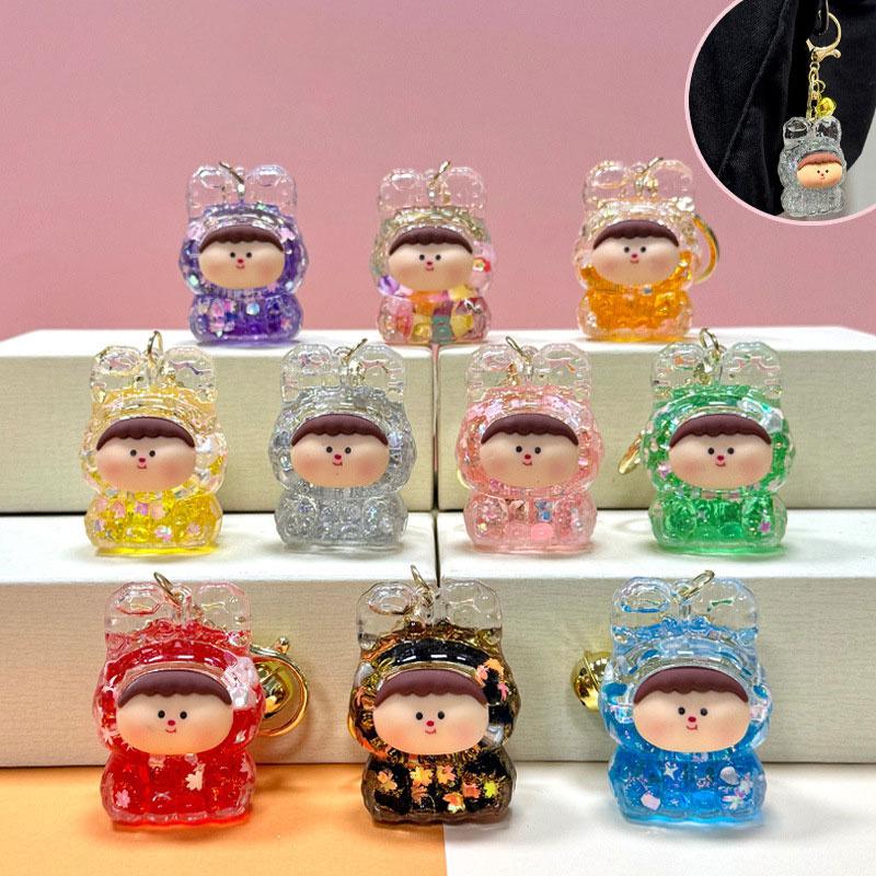 Акрил в масло зыбучие пески мигающий брелок Лилит сумка кулон настольный орнамент брелок — фото 14