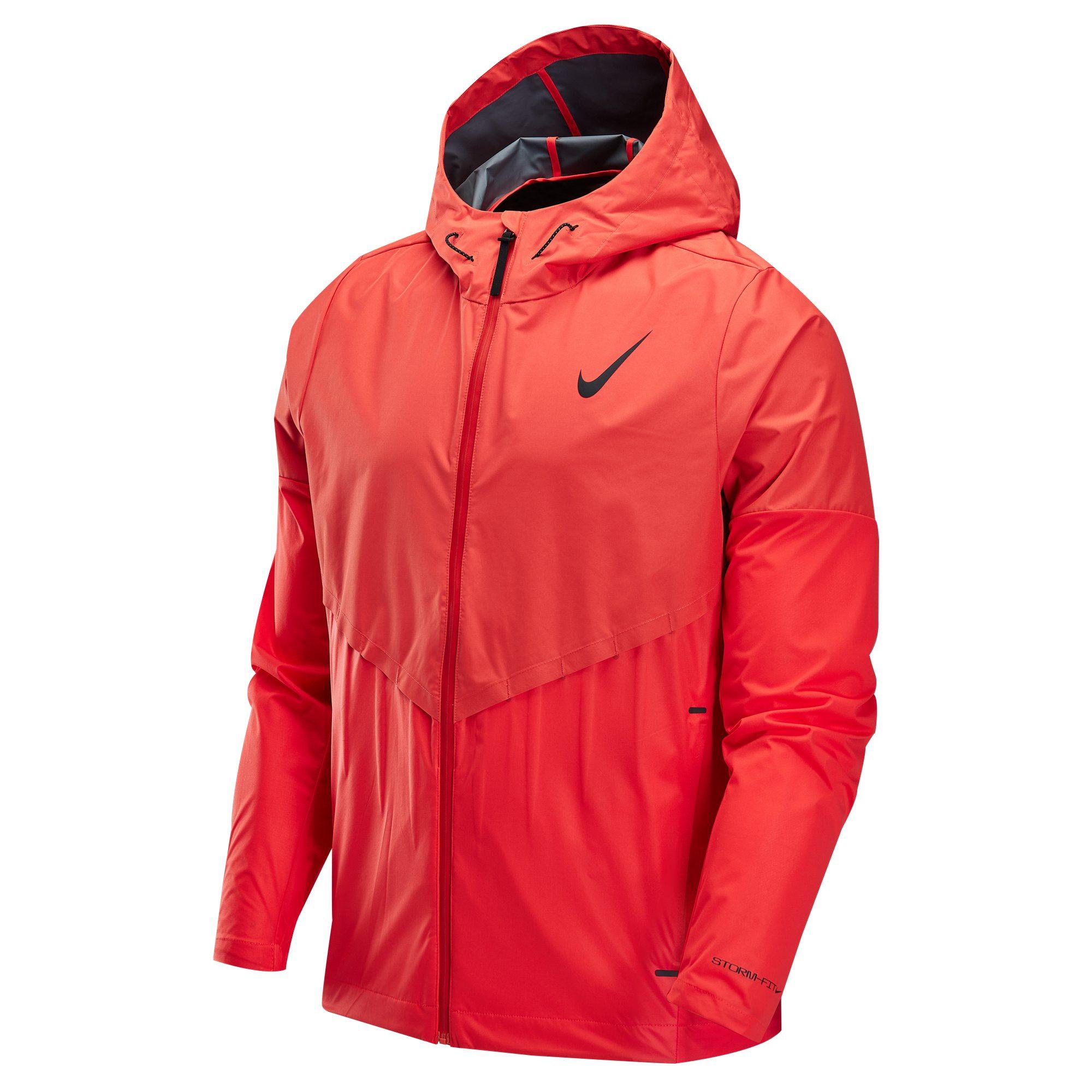 Nike Aeroswift Storm-Fit Regular Fit Lightweight Windproof Water-Repellent Hooded Running Jacket Men s Pink FZ9040-696 M