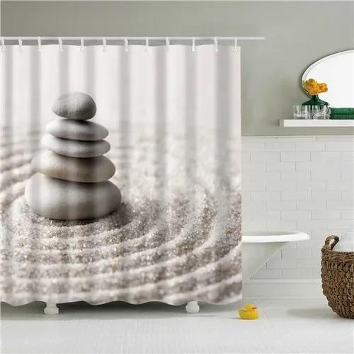 Modern Shower Curtains Bathroom Curtain Scenic City Beach Bath Curtain Frabic Waterproof Polyester With Hooks