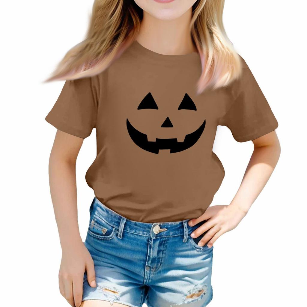 Toddler Girl Boy T-Shirts Halloween Day Kids Top Boys And Girls Printed Short Sleeved T-shirt