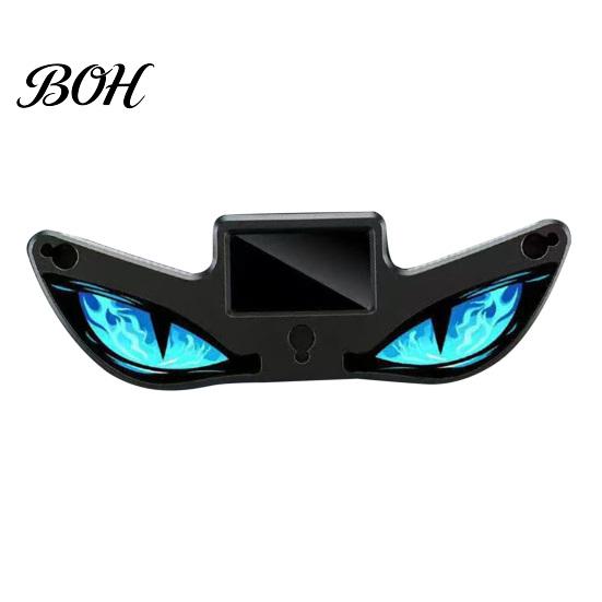 Car Enthusiast Lighting Gear Solar Devil Eyes Light for Windshield, Magnetic Installation Window Warning Sign with Three Night Driving Atmosphere Lamp