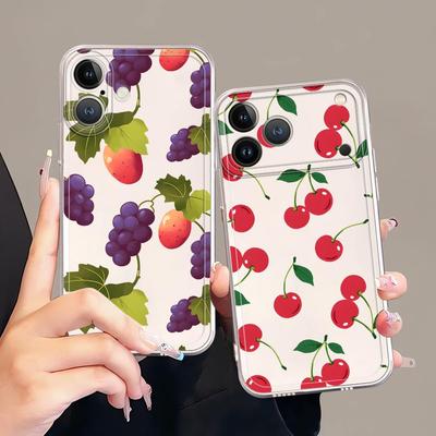 Soft Phone Cover Case for iPhone 17 Pro Max 16 13 Pro XS Max 11 14 Plus Air 7 8 12 Mini 15 XR Simple Fruits