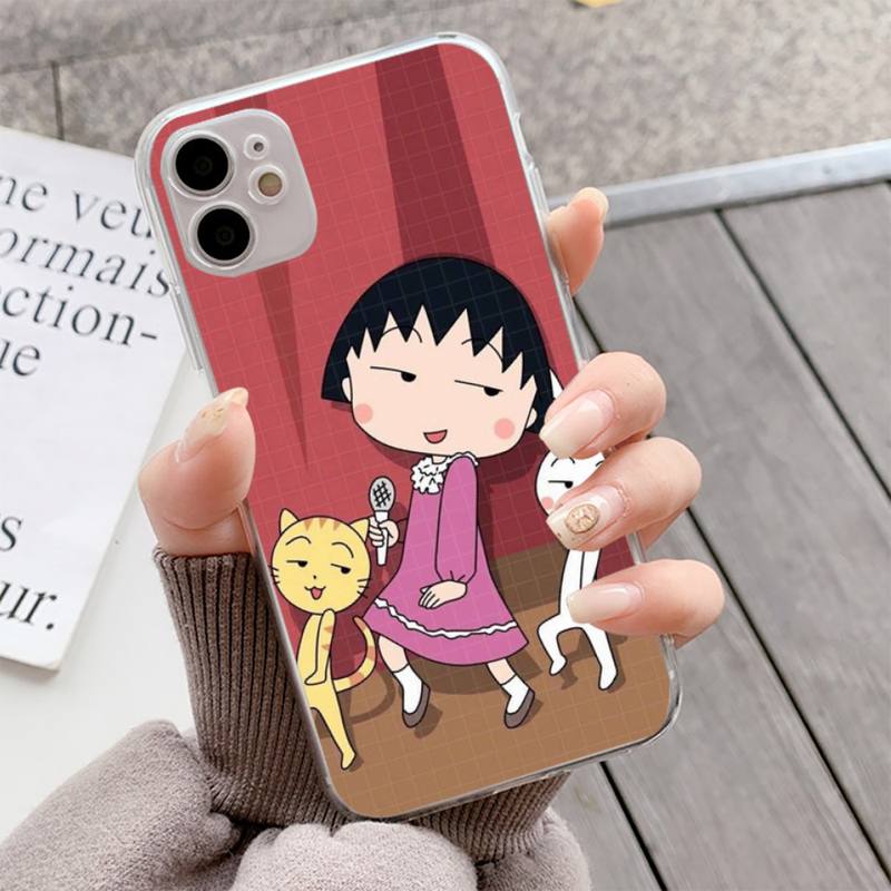 

YNDFCNB Мультяшный чехол для телефона Чиби Маруко Чан для iphone 13 11 12 pro XS MAX 8 7 6 6S Plus X 5S SE 2020 XR fundas iphone 13promax