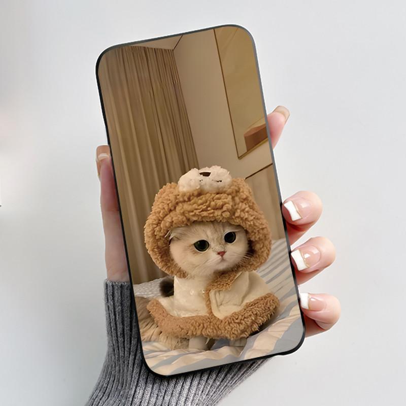 For Nokia 105 4G 2023 Case Lovely Cat Cartoon Cute Black Soft Silicone TPU Funda Coque for NOKIA 105 4G (2023) Nokia105 2G Cover