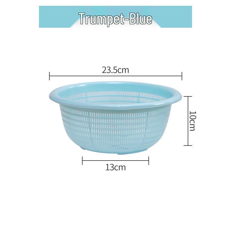 Kitchen Sink Vegetable & Fruit Washing Basket Set - Plastic Strainer & Drainer Basin for Storage & Rice Washing