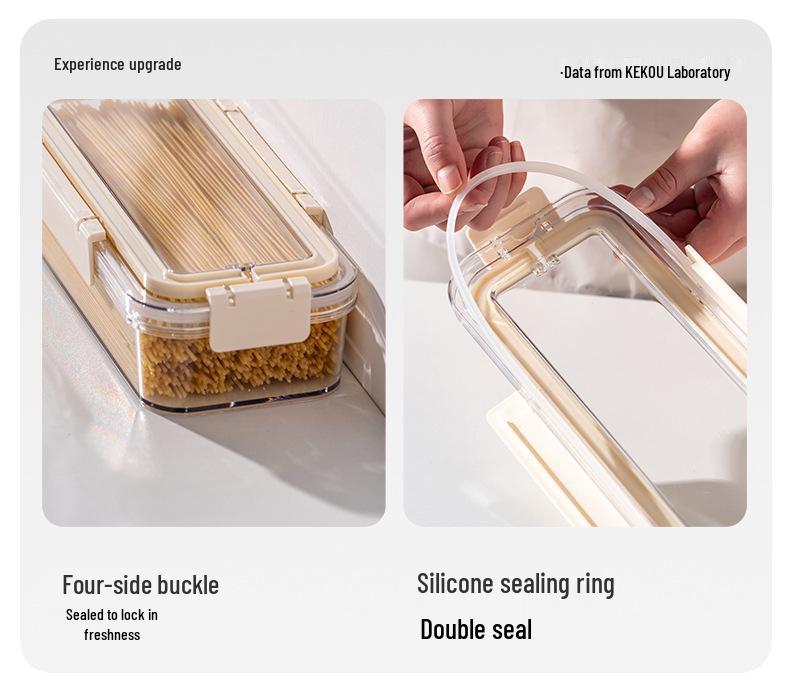 Food-Grade Large Capacity Noodle Storage Box with Handle and Seal