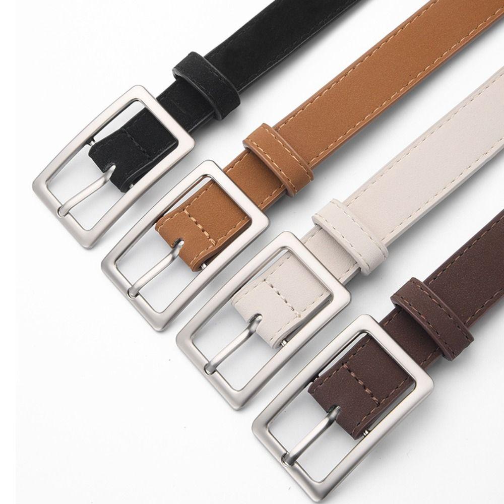 Retro Suede Leather Belt Luxury Design Frosted Waistband Trendy Business Waist Belt  For Women