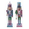 Wooden Christmas Nutcracker Ornament Freestanding Party Favors 15 inch Xmas Decor Xmas Nutcracker Figures for Christmas Table