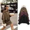 Women's Clothing Autumn Fashion Suede Texture Effect Pilot Jacket Jacket Top