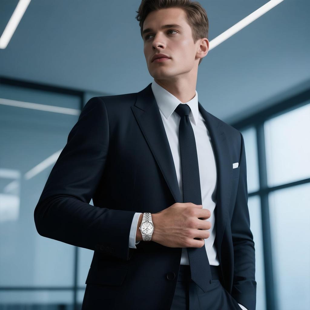 stainless steel quartz suitable for formal and business Stylish fashion design with calendar Perfect as a gift for anniversaries or Silver Men's