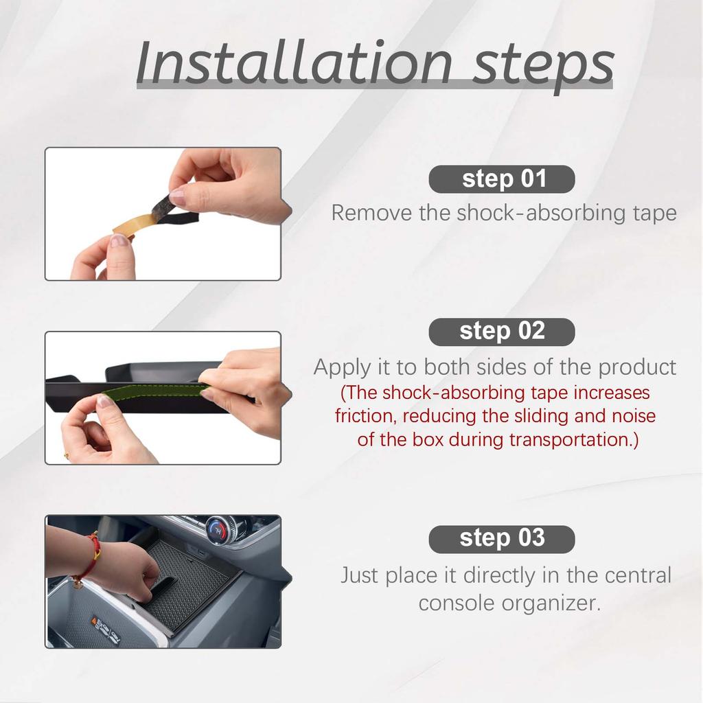 Front Center Console Organizer for Chevy Equinox 2025 LT/RS/ACTIV Armrest Storage Box Tray Interior Secondary Car Accessories