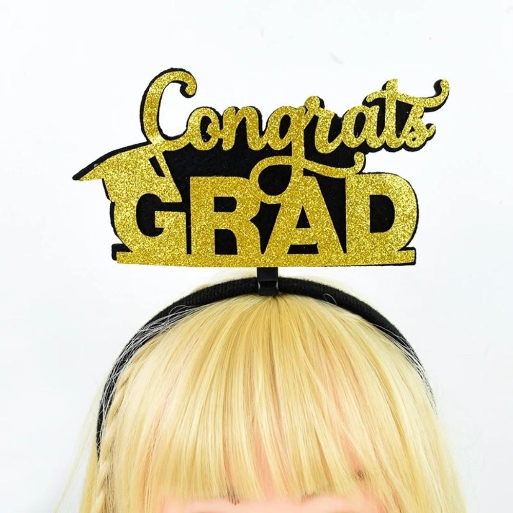 Celebrate Graduation Cap Headband Non-slip Graduation Hat Hairband  Elementary School