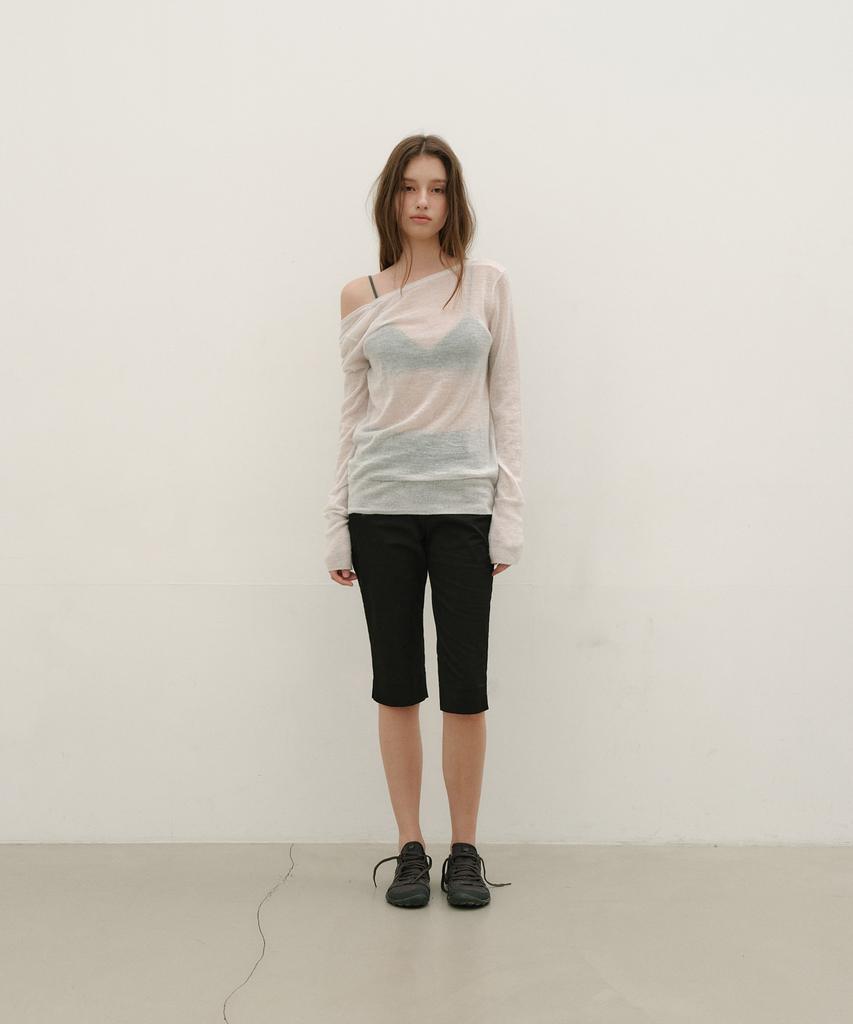 Loutaideu Label Capri Pants [Black]