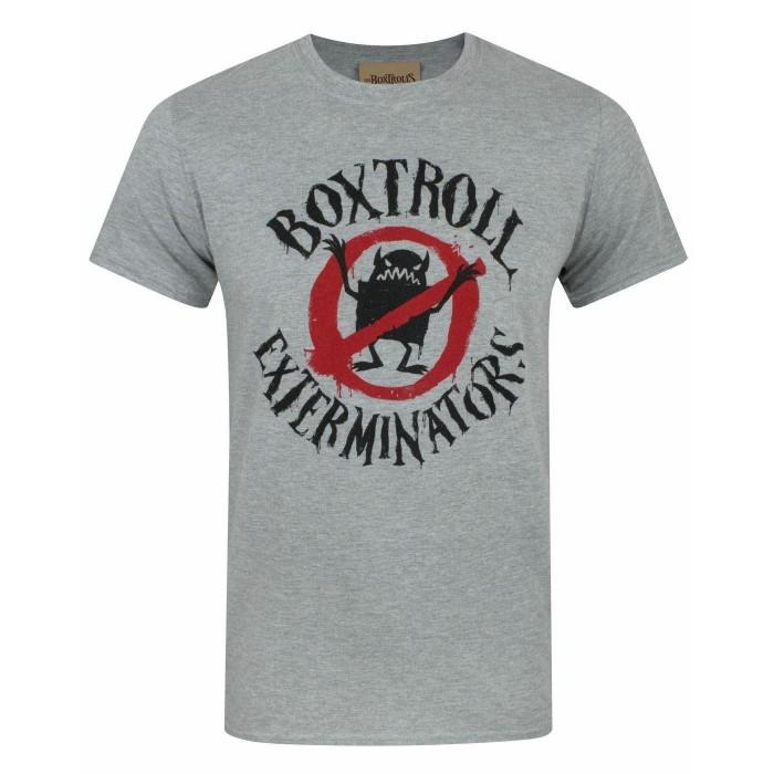 Camiseta masculina Exterminadores Boxtrolls L cinzento