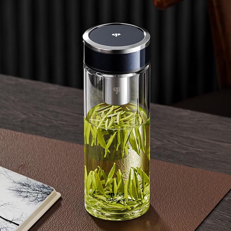 WANXIANG Portable Single-Layer Glass Cup with Filter