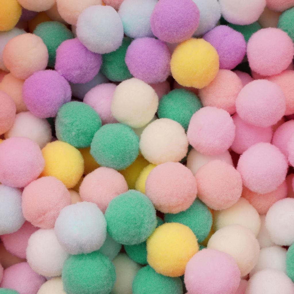 20-200 Stück Bunte Pompon-Plüschbälle Gemischte Farbe Kreatives Kinder-Handarbeitsmaterial Glitzer-Schaumstoffball DIY Bastelbedarf
