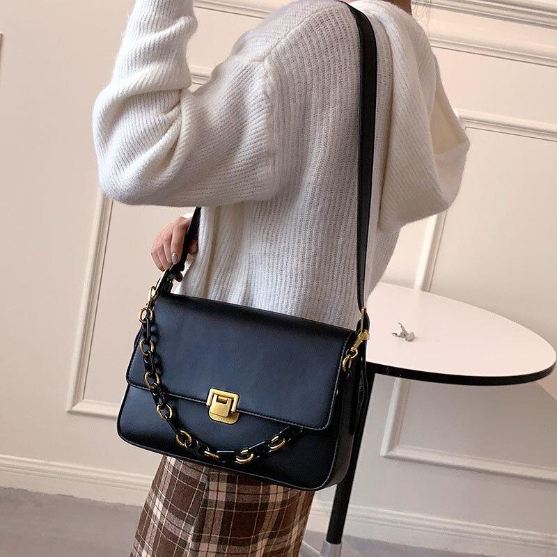 Buy Casual Pu Leather Crossbody Shoulder Bags Women Texture Simple