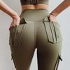 Women's High Waist Yoga Fitness Pants with Hip Lift and Pocket - Shark Skin Design for Running and Sports In Europe & America.