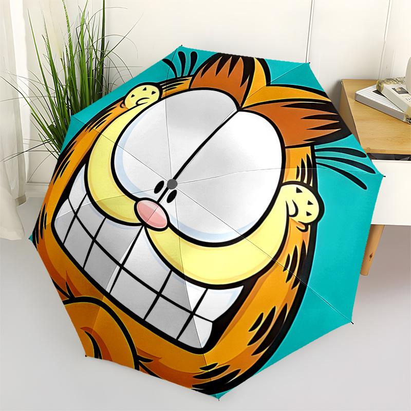 Garfield Automatic Opening/Closing Umbrella with 3-Fold Design and 8-Bone Frame - Perfect Outdoor Gift for Fans, Travelers, and Daily Use010
