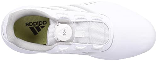 Adidas Golf Tractionlite Max Boa Men's Golf Shoes, White/Silver Metallic/Core Black, Size 26.5cm