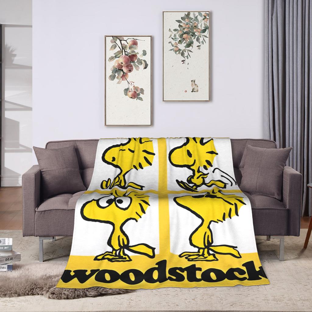 Peanuts Woodstock z Przyjaciółmi Koc Super Ciepły Koc Dekoracyjny Zimowy Sofa Łóżko Wygodny Pokrowiec na Łóżko